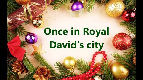 once in david's royal city youtube